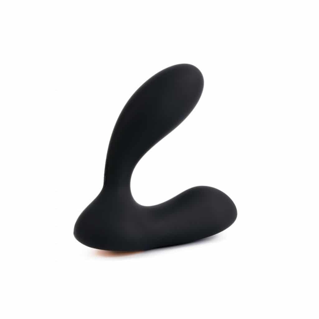 Side profile of the Svakom Vick prostate plug showing ergonomic curved shape and smooth silicone finish