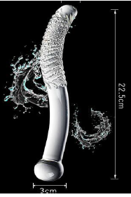 GLASS DILDO STICK CLEAR