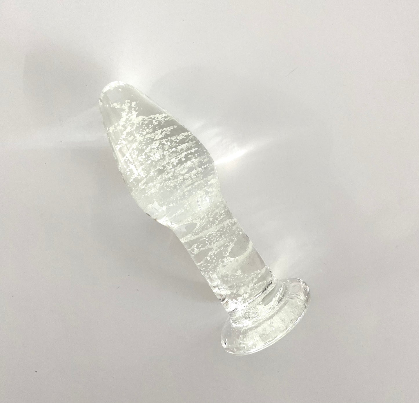 Glass Butt Plug Snow Bubbles