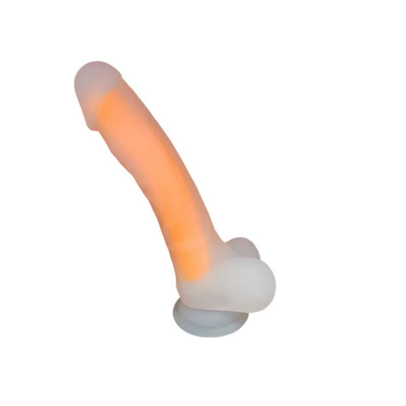 Liquid Silicone Orange Dildo 16cm with suction cup