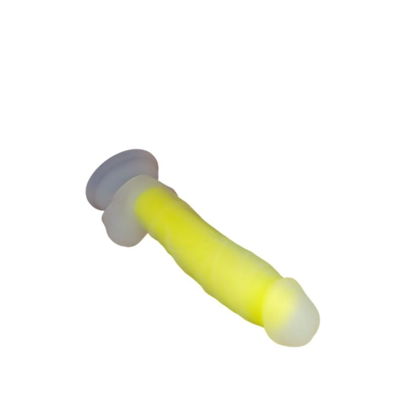 Liquid Silicone Yellow Dildo 13cm with suction cup