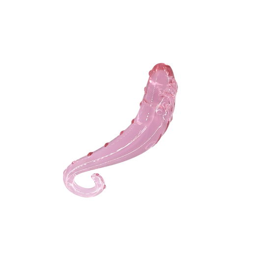 GLASS DILDO PINK FISH