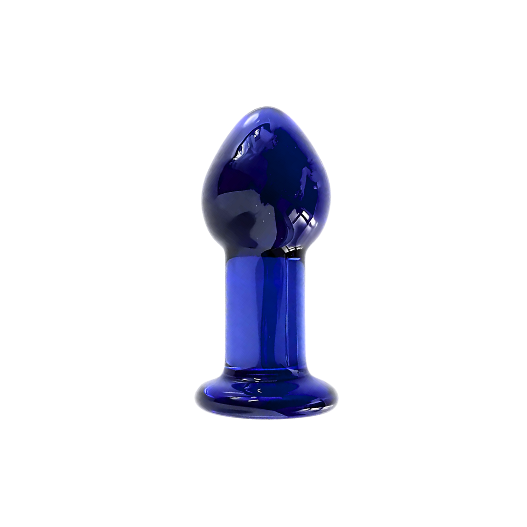 Glass Butt Plug Blue