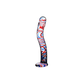 GLASS DILDO RED & BLUE STRIPES