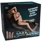 Branded product box for the Dark Magic Thrusting Bed, showing included attachments and action description.