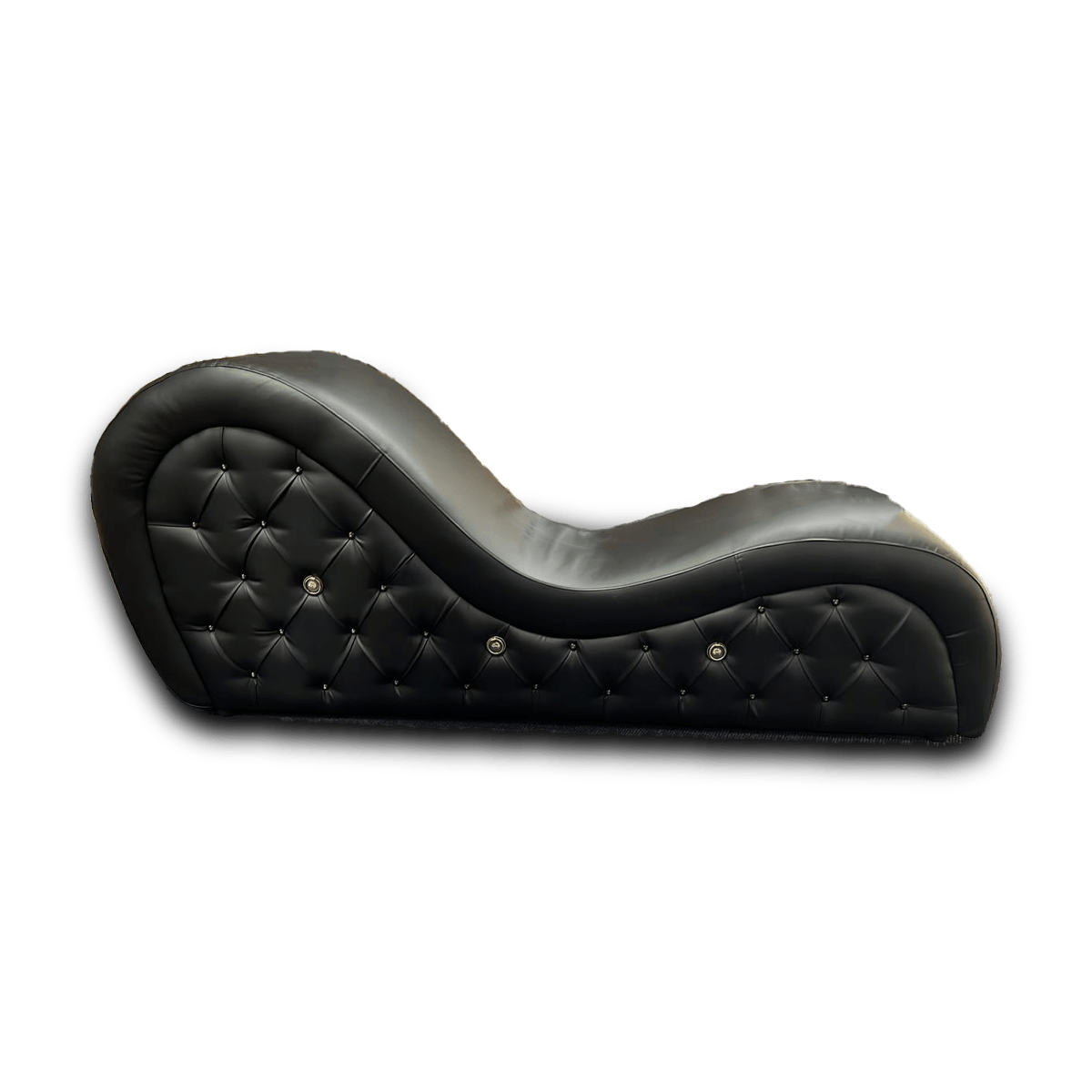 Tantra Lounge Chair - Curved Passion Sofa Black with rings