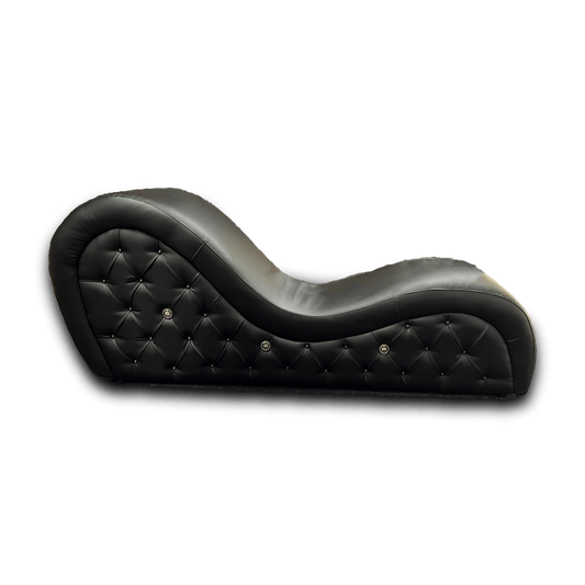 Tantra Lounge Chair - Curved Passion Sofa Black with rings