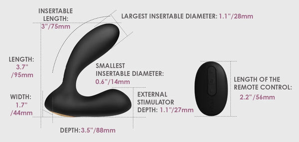 Svakom Vick dimensions – plug diameter and length
