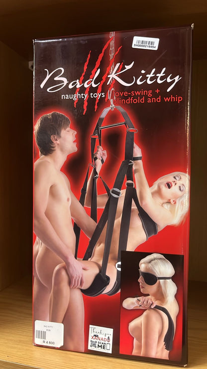 Bad Kitty Love Swing, Blindfold & Whip