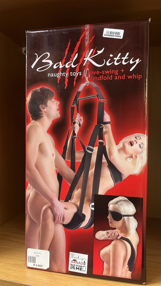 Bad Kitty Love Swing, Blindfold & Whip