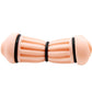 Bull Pocket Pussy shown with removable rubber grip rings for added control during use