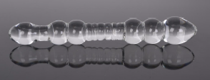 GLASS DILDO ROUNDED DOUBLE SIDED