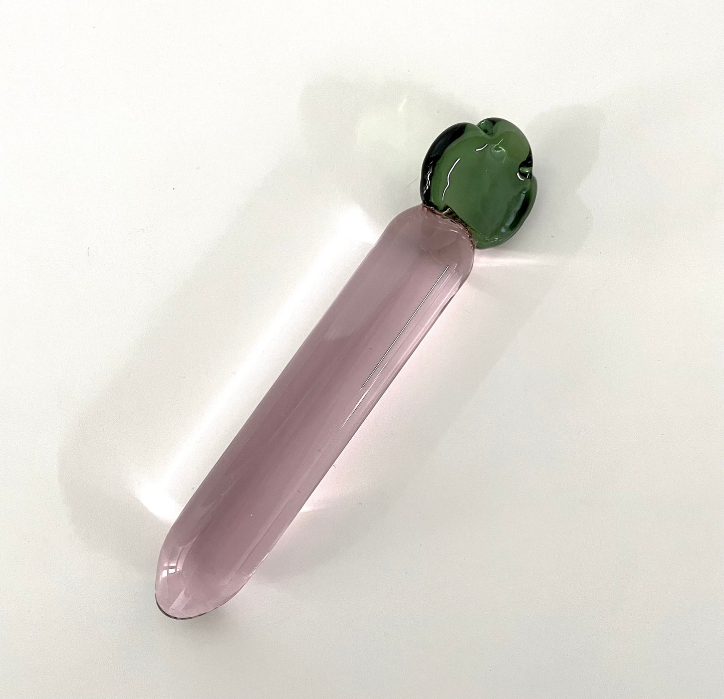 GLASS DILDO GREEN LEAF