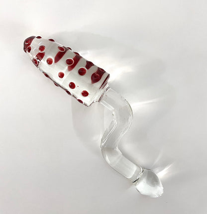 GLASS DILDO WINDER RED