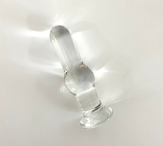 GLASS DILDO LARGE WITH BASE