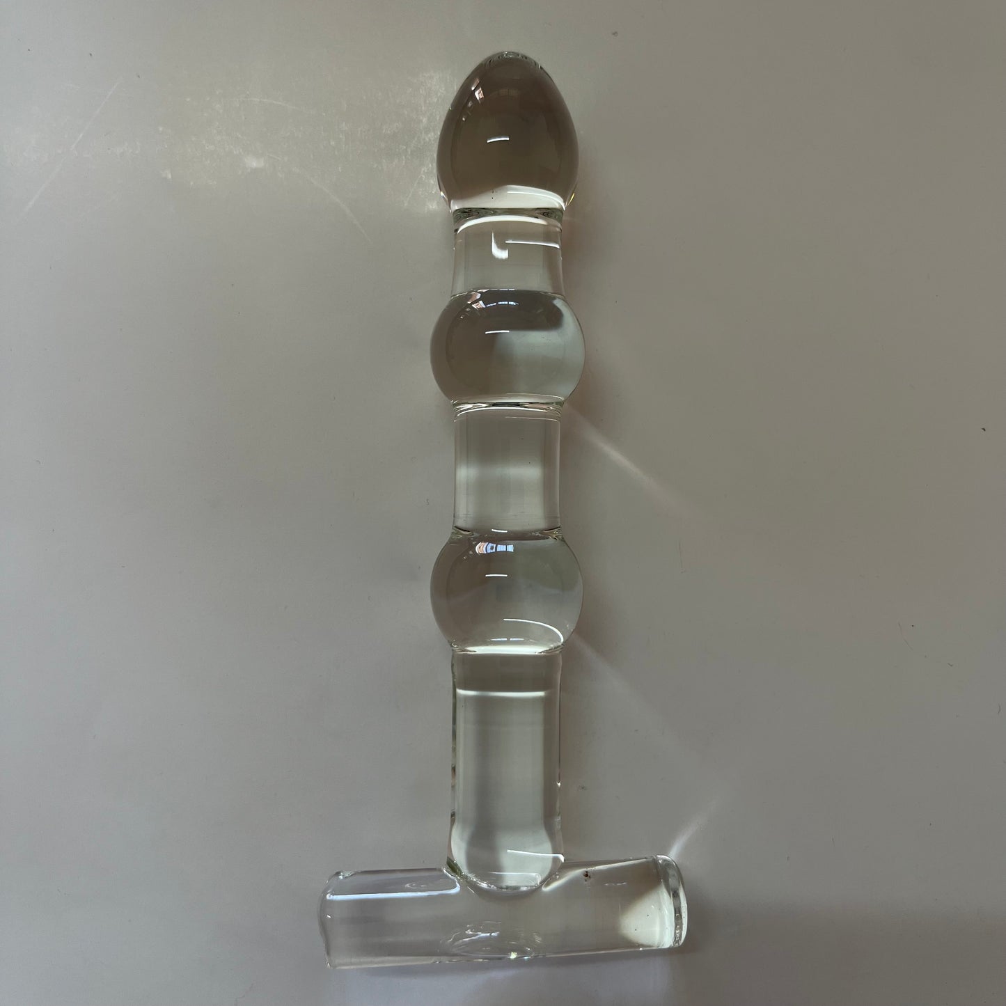 GLASS DILDO HANDLE CLEAR