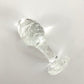 Medium | Glass Butt Plug Snow Bubbles