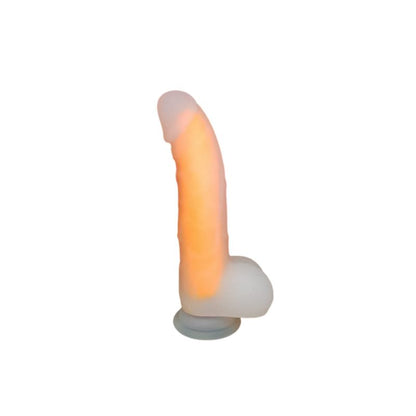 Liquid Silicone Dual Orange 15cm dildo with suction cup