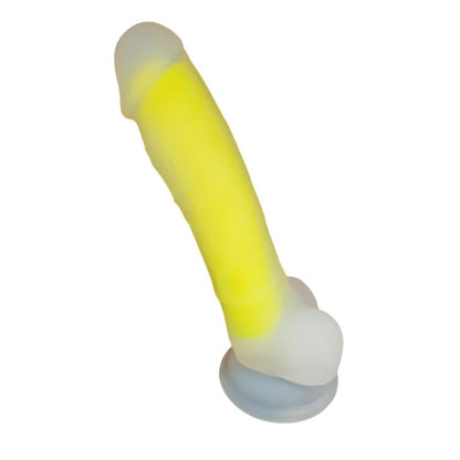 Liquid Silicone Yellow Dildo 13cm with suction cup