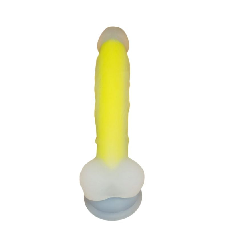 Liquid Silicone Yellow Dildo 13cm with suction cup